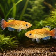 Venezuelan Killifish (Austrofundulus transilis) pair in planted aquarium visual — representative image - view 2