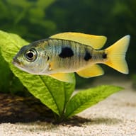 Verduya's Hap — Copadichromis trimaculatus visual with yellow fins and scale detail — representative image - view 4