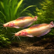 Albino Walking Catfish (Clarias batrachus) pair showing pale Clarias body form — representative image - view 2