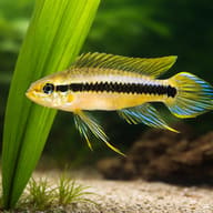 Weise's Dwarf Cichlid — close view showing fin and scale detail — representative image - view 4