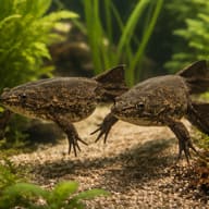 Western Clawed Frog (Xenopus tropicalis) pair in planted aquarium scene — representative image - view 2