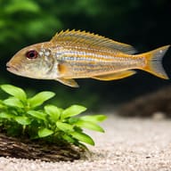 Xenotilapia ochrogenys \"ndole\" 4 — close view showing fin and scale detail — representative image - view 4
