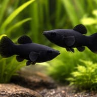 Black Molly — Xiphophorus Maculatus — Molly UK — pair in a planted aquarium — representative image - view 2