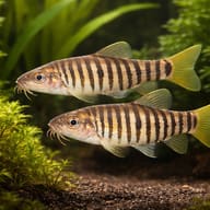 Yunnanilus cruciatus 3 — pair in a planted aquarium — representative image - view 2