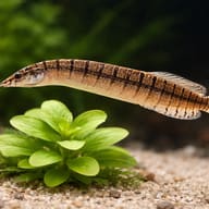 Zebra Spiny Eel (Mastacembelus zebrinus) — close view showing fin and scale detail — representative image - view 4