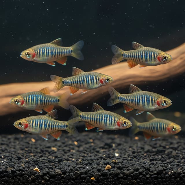 10 X Emerald Dwarf Danios (Danio erythromicron)