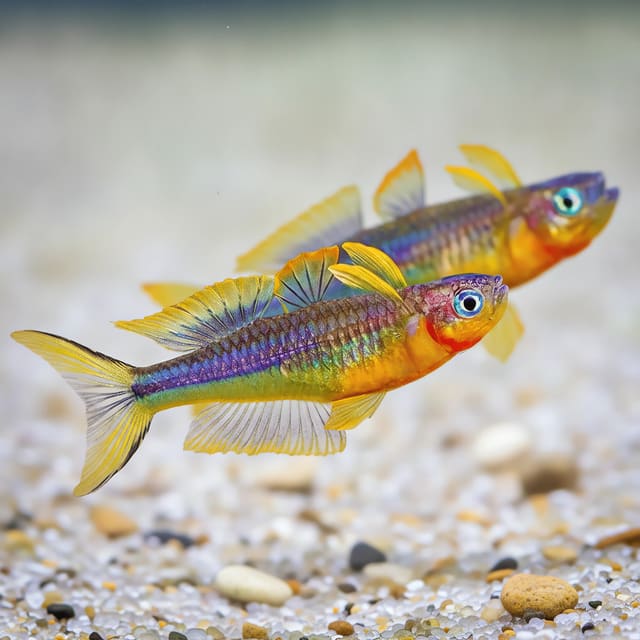 10 × Forked-Tail Rainbowfish (Popondetta furcata)
