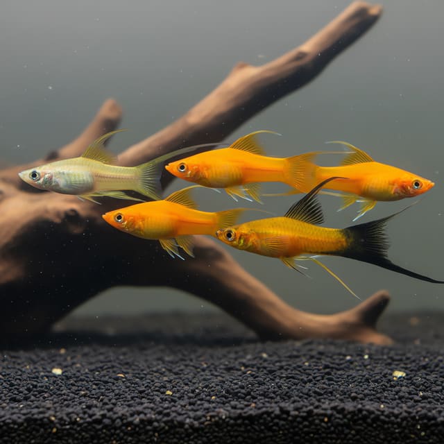 10 X Swordtail Lyra Assorted Colours (Xiphophorus helleri mixture lyra)