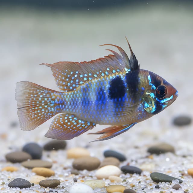 2 × Assorted Ram Cichlids (Mikrogeophagus ramirezi)