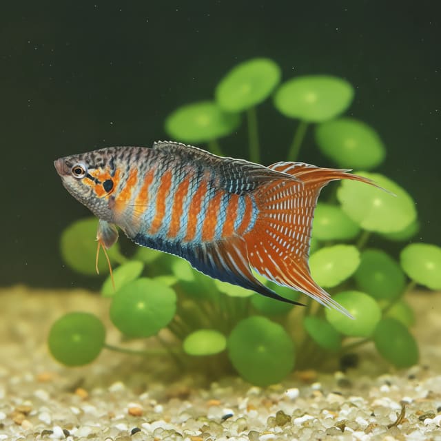 4 × Blue Paradise Fish (Macropodus opercularis)