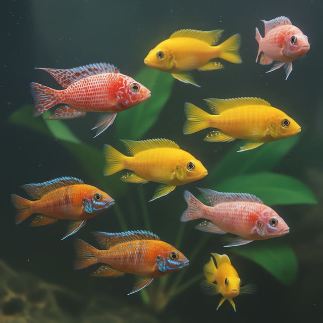 6 X Assorted Aulonocara Cichlids (Aulonocara mix)