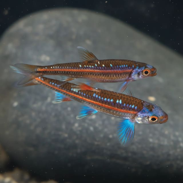 6 × Rainbow Shiners (Notropsis chrosomus)