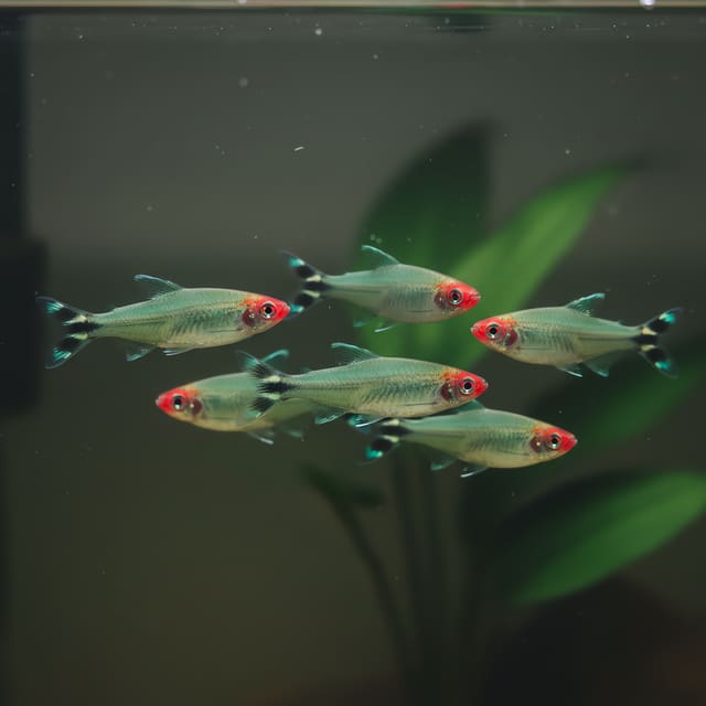 6 X Rummy Nose Tetras (Hemigrammus rhodostomus CB)