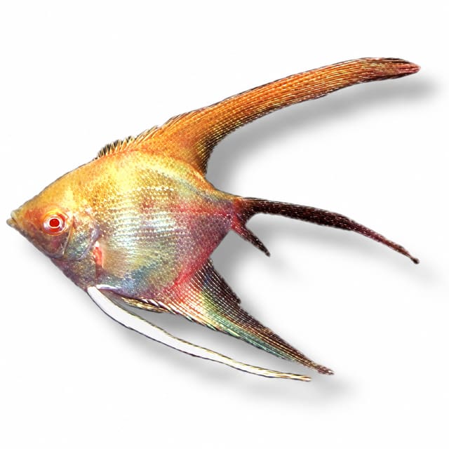Albino Diamond Angelfish (Pterophyllum scalare)