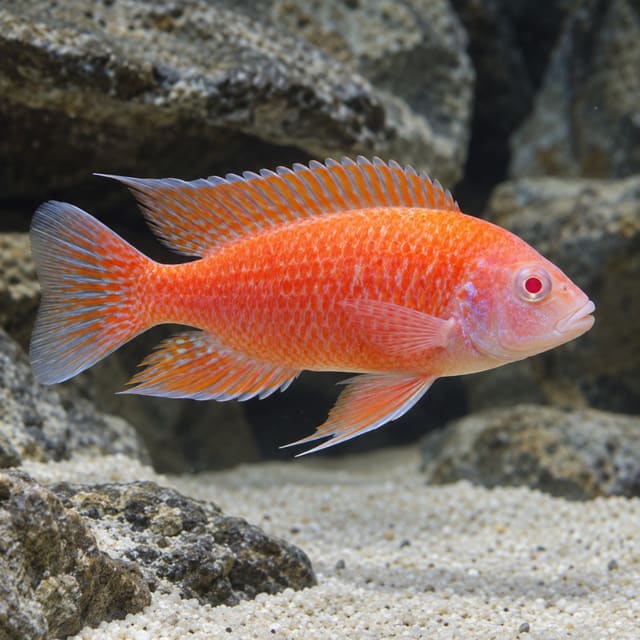 Aulonocara fire fish albino