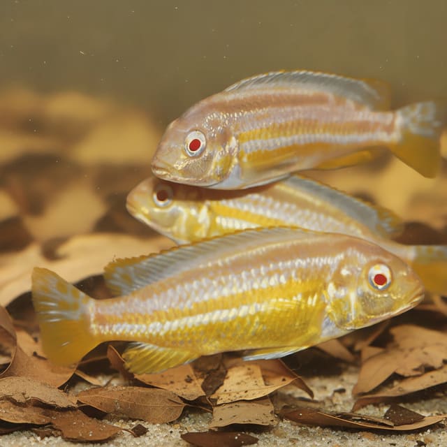 Albino Golden Mbuna (Melanochromis auratus) - Live Malawi cichlid