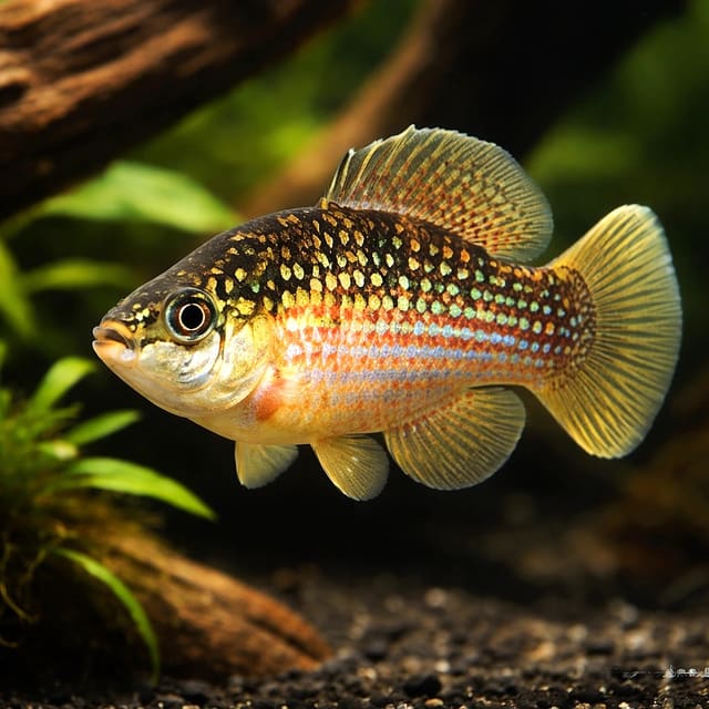 Exact Petra source photo of American Flagfish, Jordanella floridae