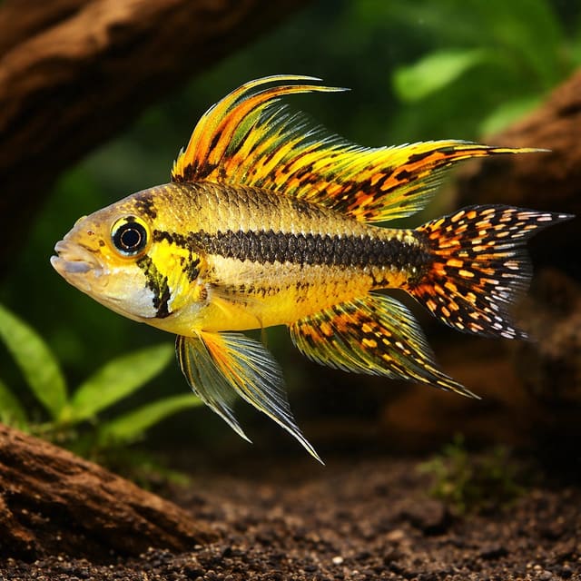 Cockatoo Dwarf Cichlid (Apistogramma cacatuoides)