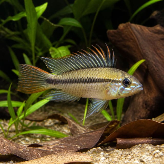 Apistogramma Mendezi Santa Isabel - stunning Rio Negro dwarf cichlid with iridescent colours