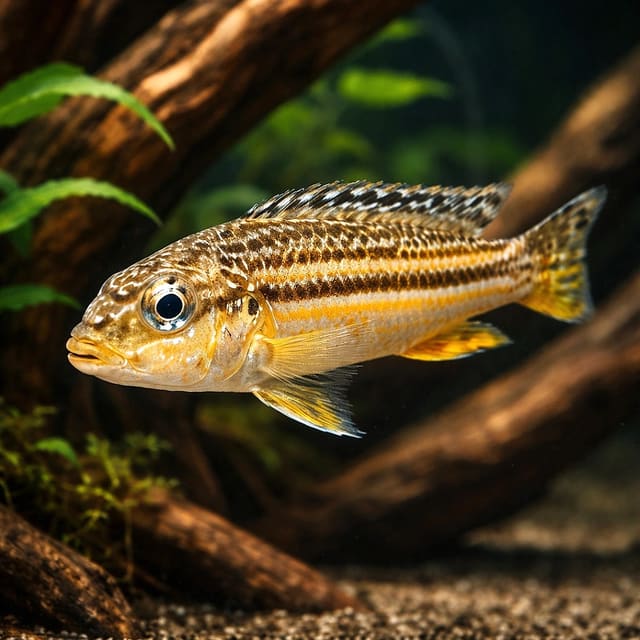 Dwarf Golden Mbuna (Melanochromis auratus) Lake Malawi mbuna