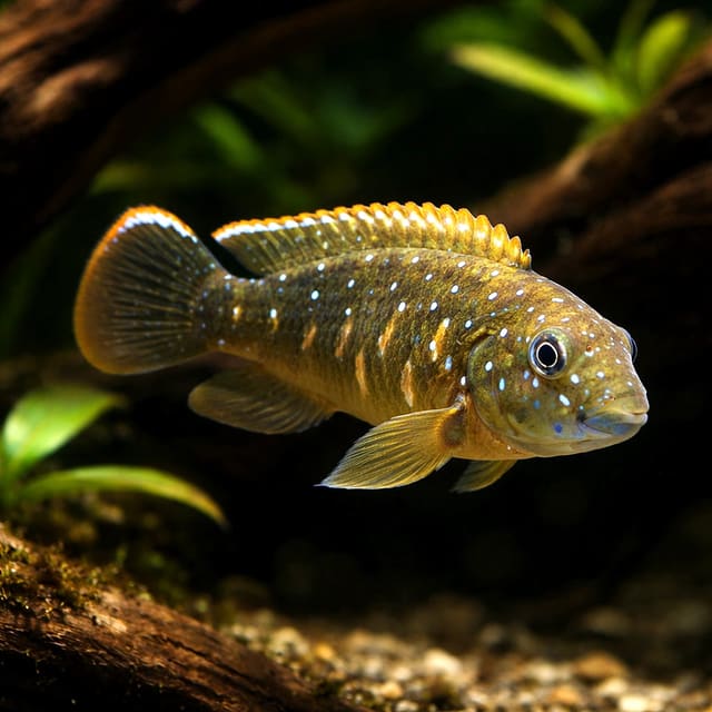 Kasanga Goby Cichlid (Eretmodus cyanostictus) Tanganyika fish - hero view — representative image