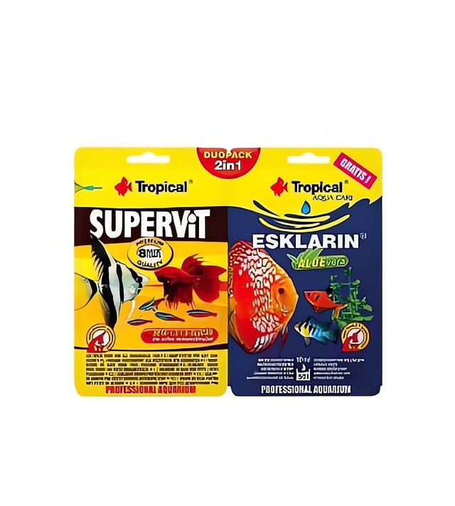 Tropical Duopack – Supervit flake food 12g and Esklarin water conditioner 10ml sachets