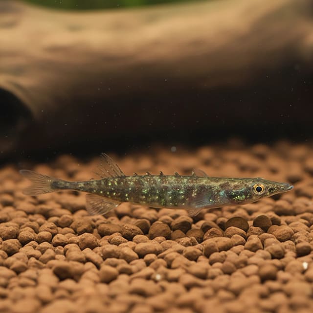 Armoured Stickleback Indostomus paradoxus in a planted nano aquarium