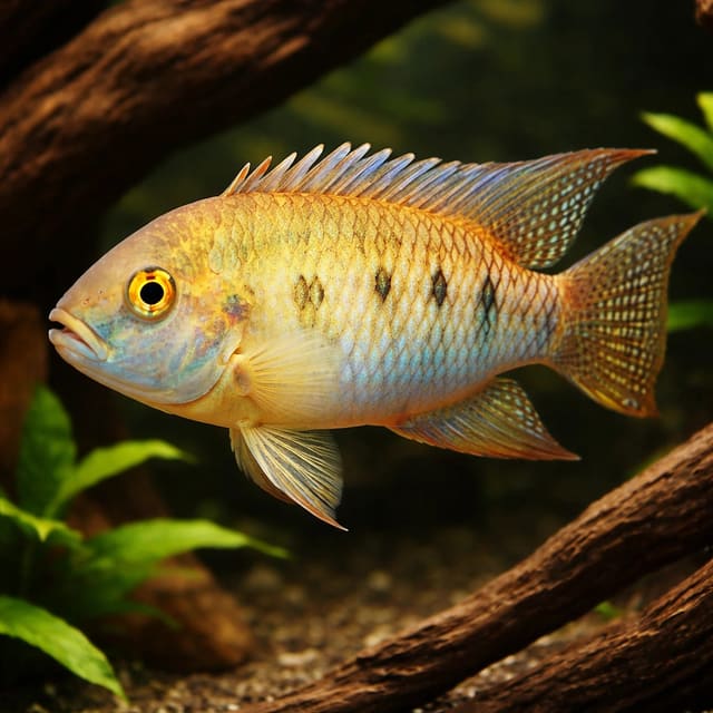 Arnold's / Five Spot Cichlid (Thysochromis ansorgii) - West African cichlid