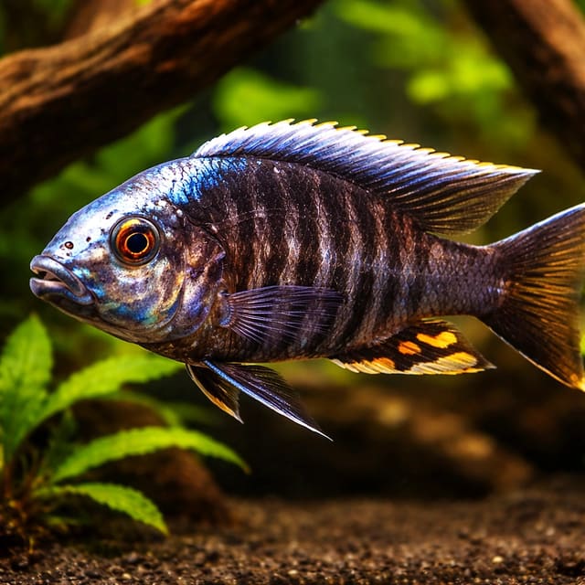 Blue Orchid Peacock Cichlid (Aulonocara kandeense)