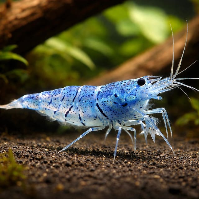 Neocaridina blue aura natural aquarium image