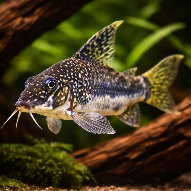 Banded Cory (Scleromystax barbatus) showing barred pattern and cory body shape