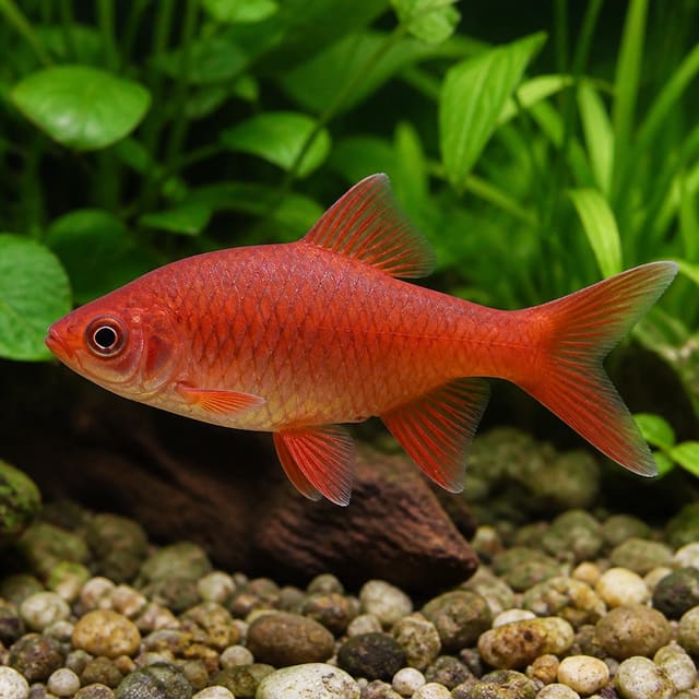 Red Rosy Barb Puntius conchonius 3.5-4 cm active shoaling freshwater fish