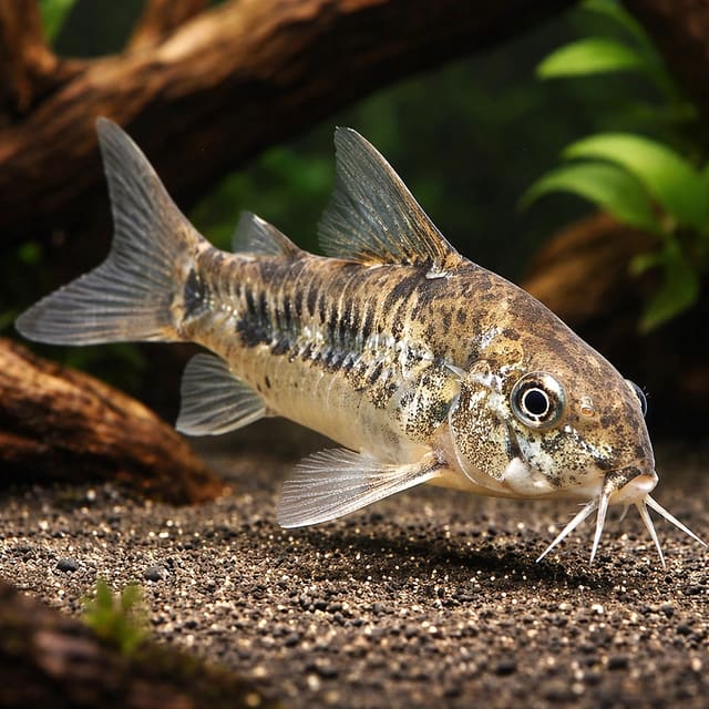 Peppered Corydoras — best algae eating fish — Catfish cory pleco — representative image