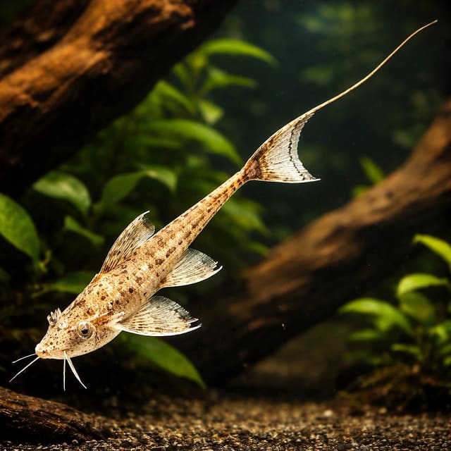 Whiptail Catfish (Dasyloricaria filamentosa) - elegant South American algae-eating catfish