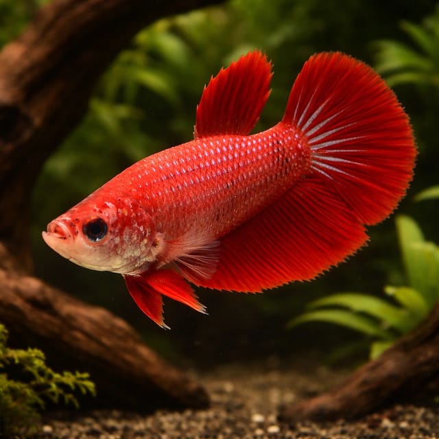 Betta spl. female Halfmoon red XL — Fresh Water Fish