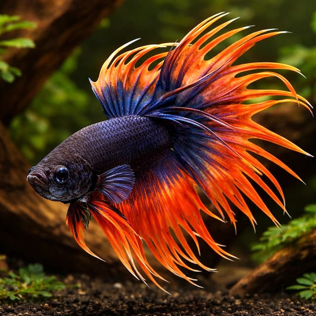 Betta spl. male crowntail bicolor XL — representative image