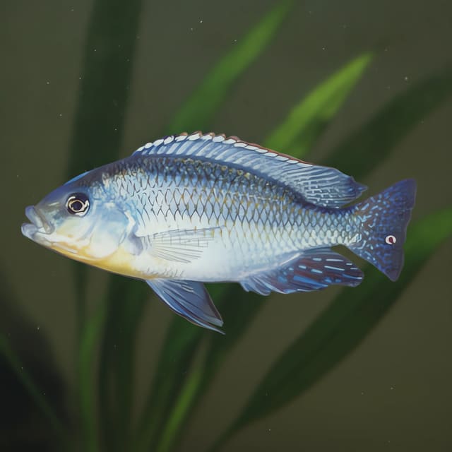 Big-Lipped Cichlid Cheilochromis euchilus side profile