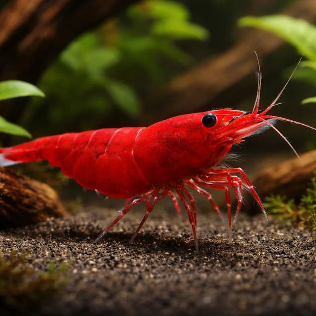 Neocaridina davidi bloody mary natural aquarium image