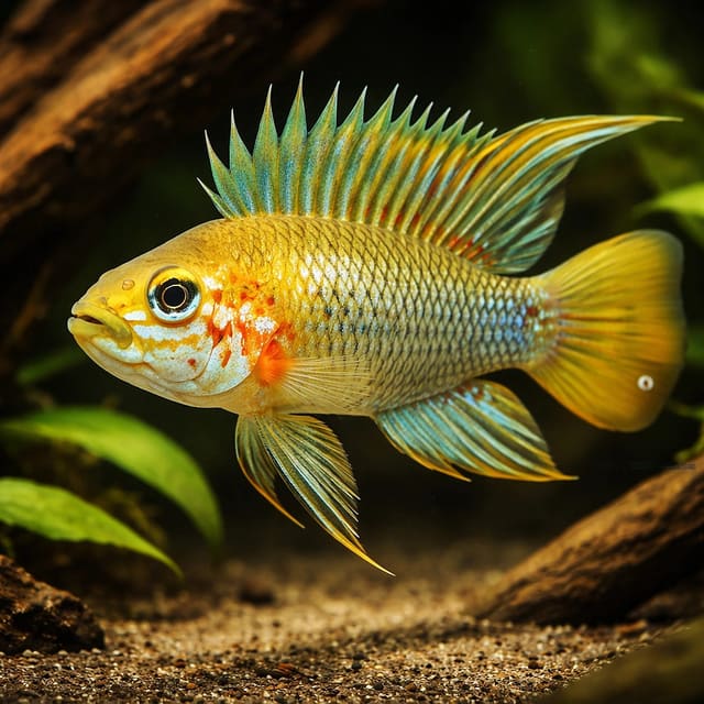Blue Cheek Dwarf Cichlid — representative image