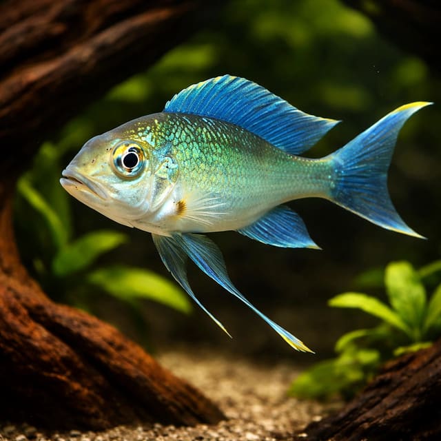 Blue Gold-Tip Cichlid green — representative image