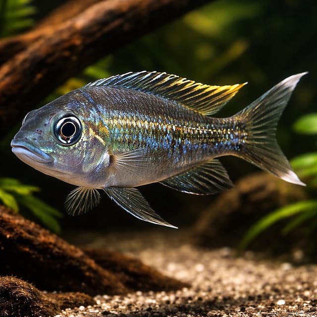 Blue Gold-Tip Cichlid — Fresh Water Fish