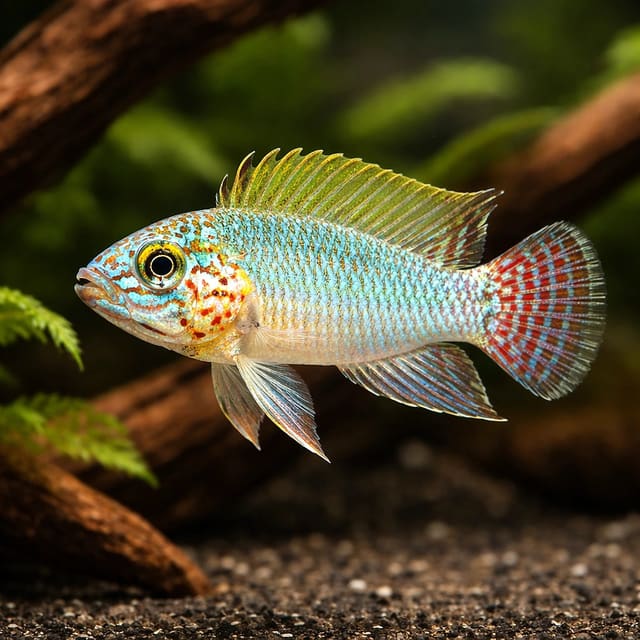 Blue Head Dwarf Cichlid — representative image