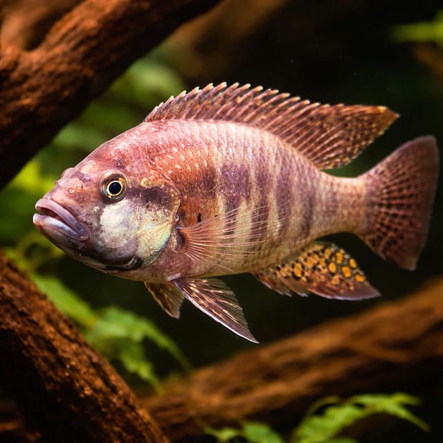 Burton's Mouthbreeder (Astatotilapia burtoni) male cichlid