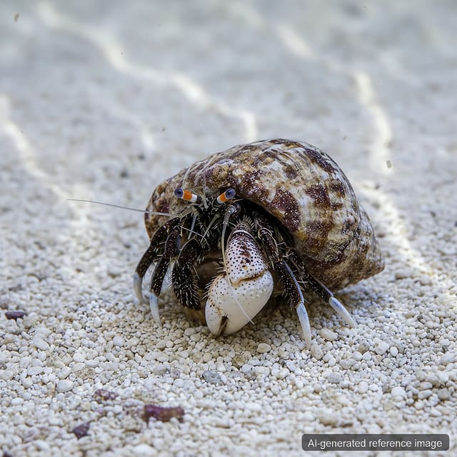 White Leg Hermit Crab Calcinus laevimanus marine hermit crab on live rock