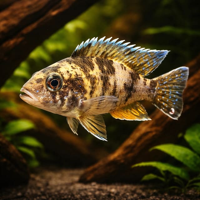 Orange Blanche Pecock Cichlid — representative image