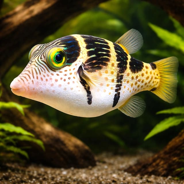 Valentini Puffer (Canthigaster valentini), representative marine fish image