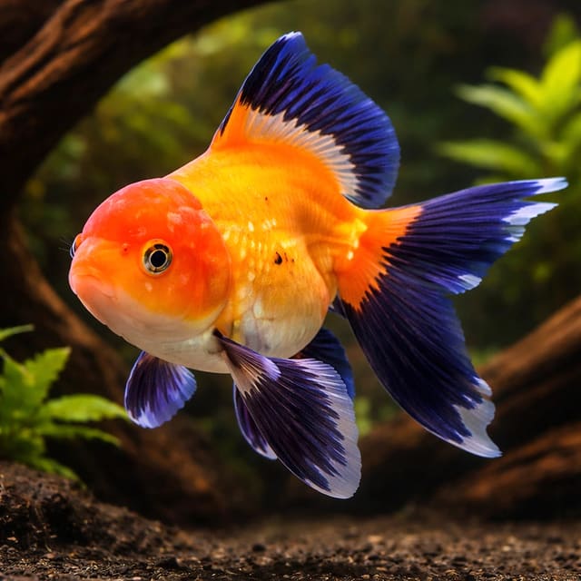 Carassius auratus l.f. oranda red black — representative image