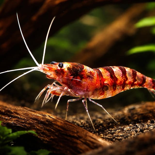 Caridina sp. purple zebra 1 - — Fresh Water Fish
