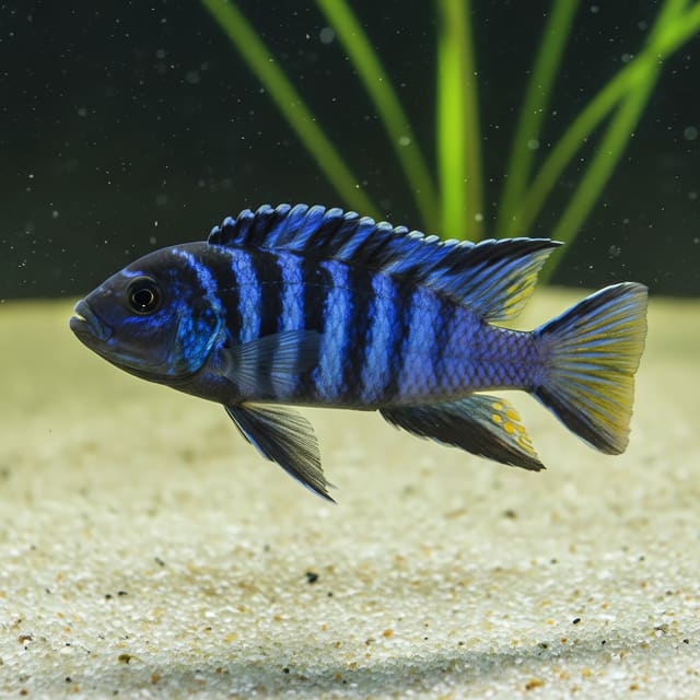 Chindongo elongatus - Aquarium Fish UK in a planted aquarium — representative image