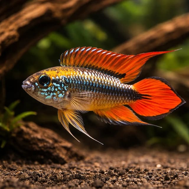 10 × Double Red Agassiz’s Dwarf Cichlid · deal pack